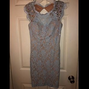 Blue sparkly homecoming dress